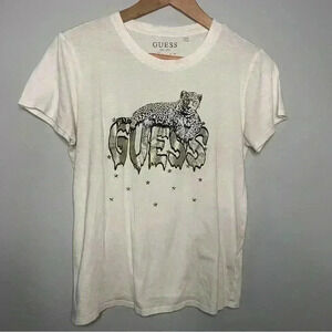 Guess tee shirt size S leopard print in excellent condition